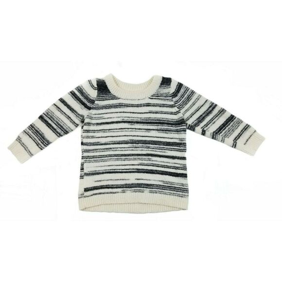 Old Navy Sweater Womens Small 3/4 Sleeve Wool Blend Striped Chunk Knit - Picture 9 of 12